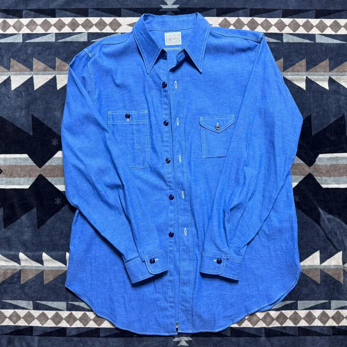 RRL “Big Yank Work Shirt” XS ごま塩 黒シャン シャンブレー ワーク